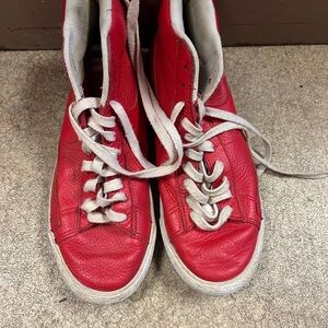 Nike Red and White Sneakers